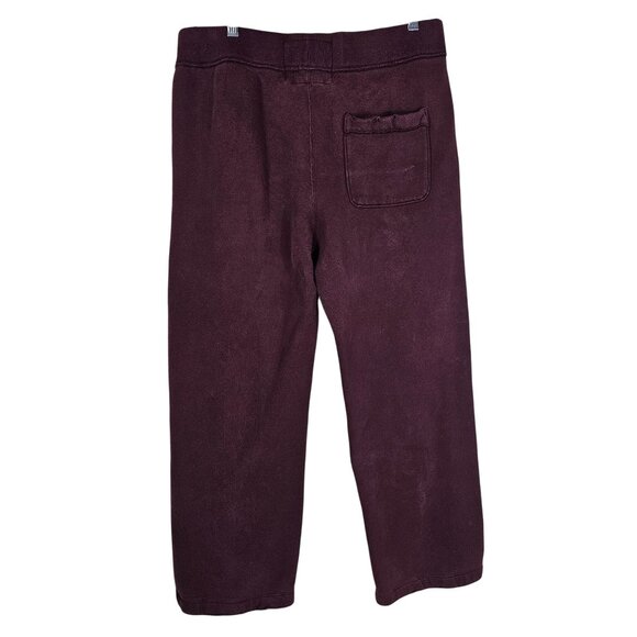 Y2K Abercrombie & Fitch Spellout Sweatpants Men's Small Burgundy Casual Lounge - Picture 2 of 11